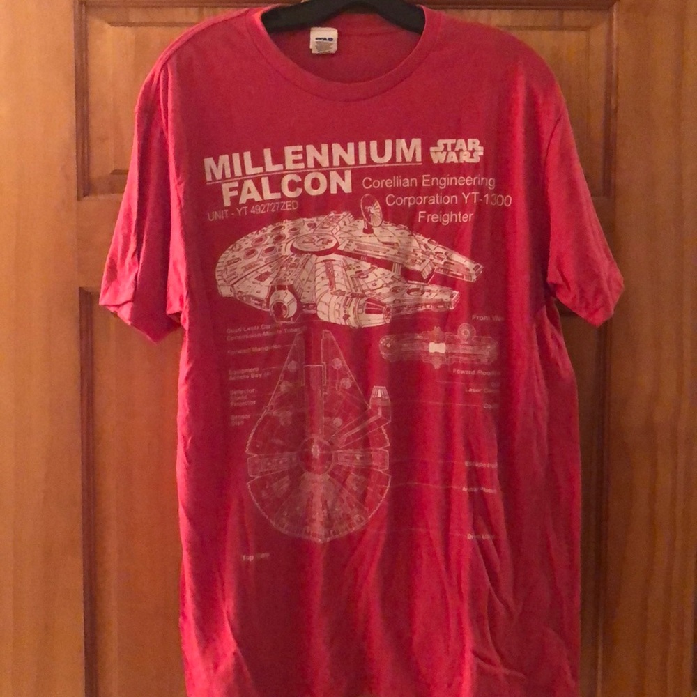 Millennium Falcon blueprint shirt